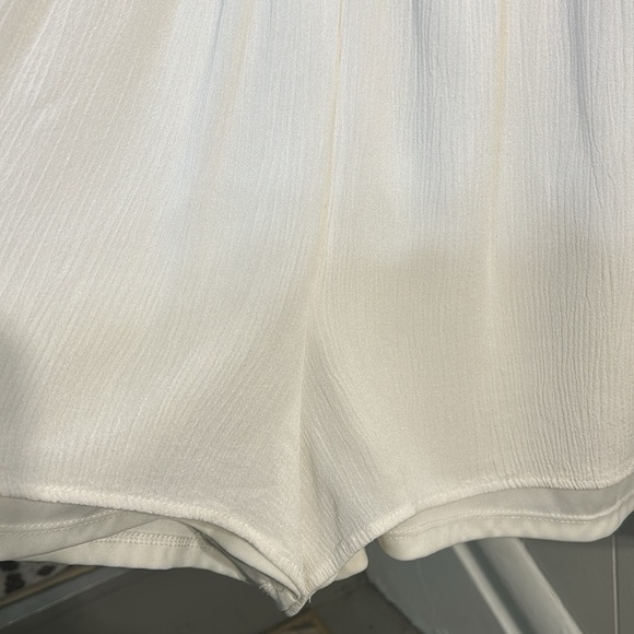 Target Crochet Off-the-Shoulder Romper - Boho, White, Flowy, Lined, Plus Size XL - Picture 3 of 8